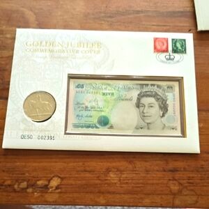 Golden Jubilee Commemorative Cover with Coin and Note